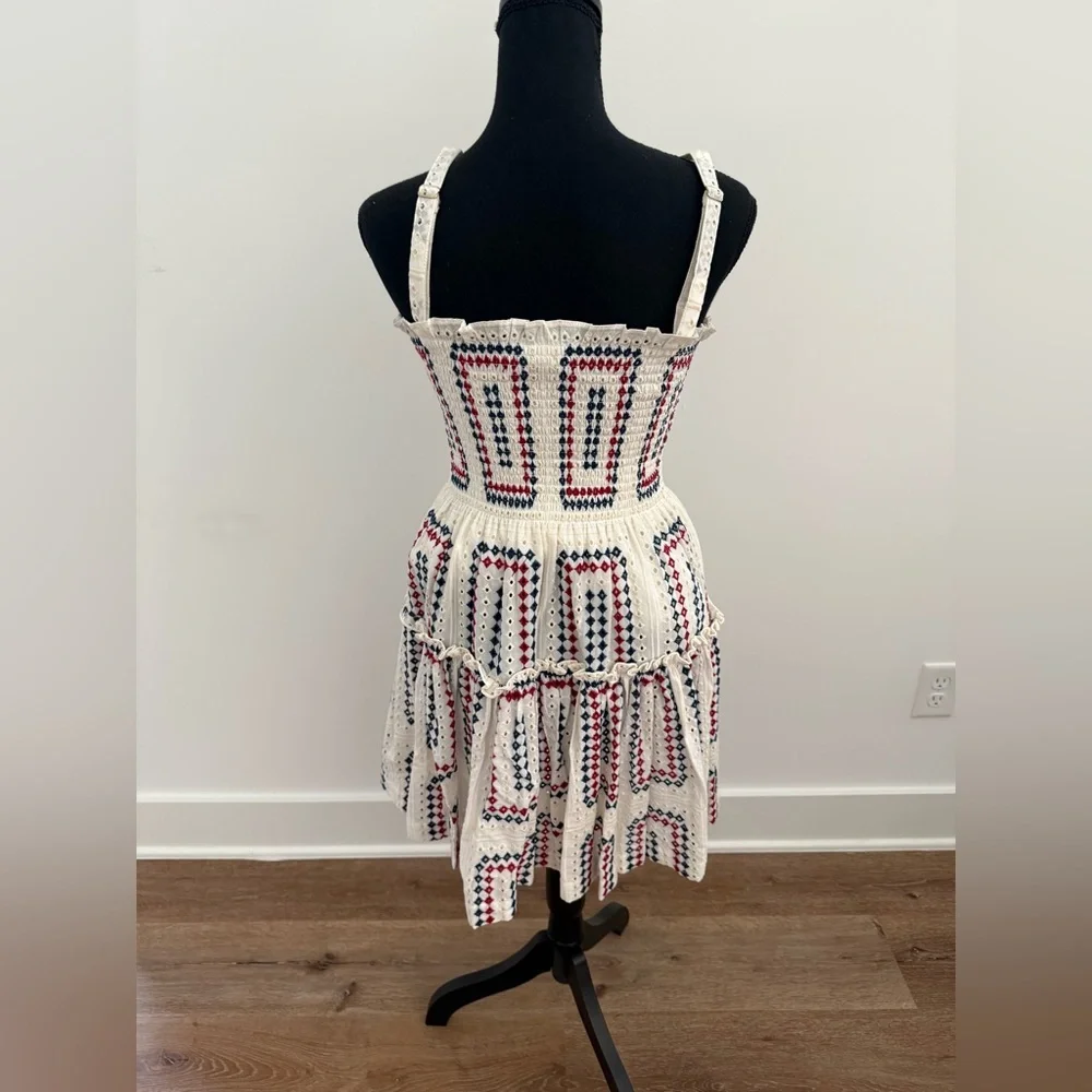 Hill House White and Red Mini Dress Seraphina - Picture 4 of 6